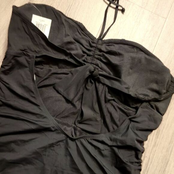 Vintage Halter Style Swimsuit Dress Black Size L - Picture 5 of 10